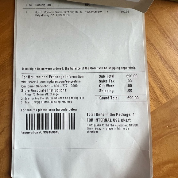 Gucci Tennis 1977 GG Supreme Logo Canvas Flat Slip On Sneakers Shoes Sz 39 - Picture 8 of 8